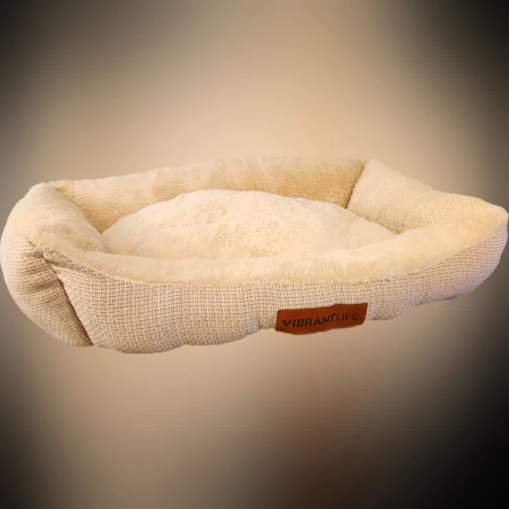 Vibrant Life Cream Pet Bed